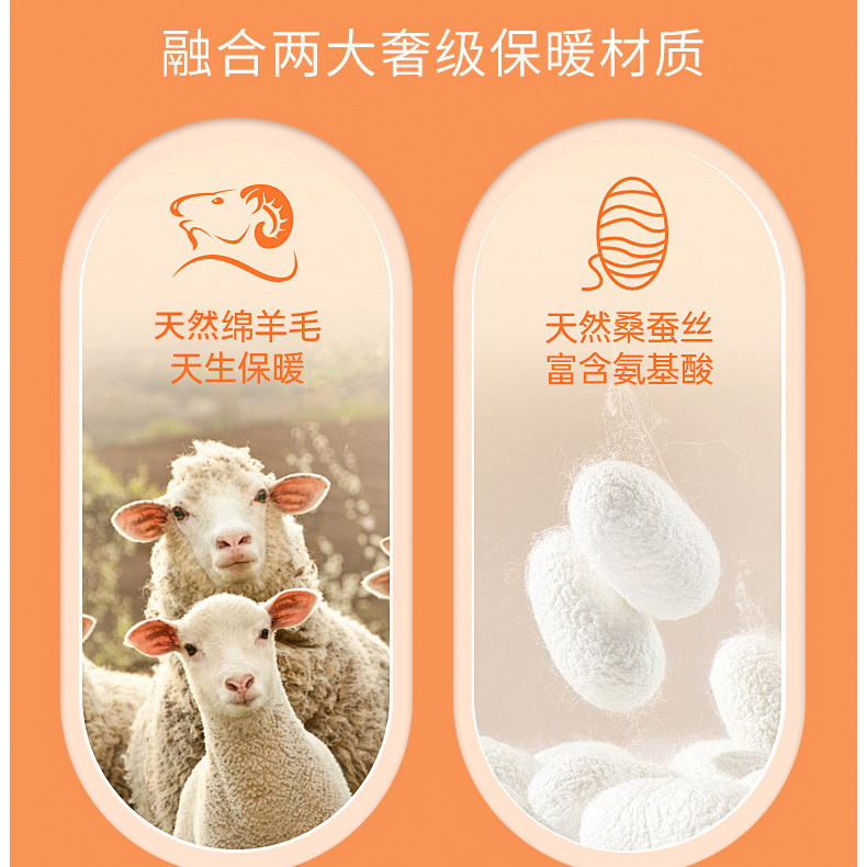 羊绒蚕丝德绒保暖内衣套装男士中高领加绒加厚发热秋衣秋裤男款冬详情3