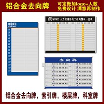 Going card Aluminum alloy custom staff instructions house number can be replaced with work enterprise post table department card