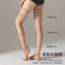 laseta long silo silk stockings overknee socks anti-seducal silk summer ultra-thin section black meat color thigh socks high cylinder socks non-slip 10 double