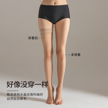 laseta long silo silk stocking anti-seducking summer ultrathin with black meat color lengthened thigh socks over knee high cylinder socks non-slip