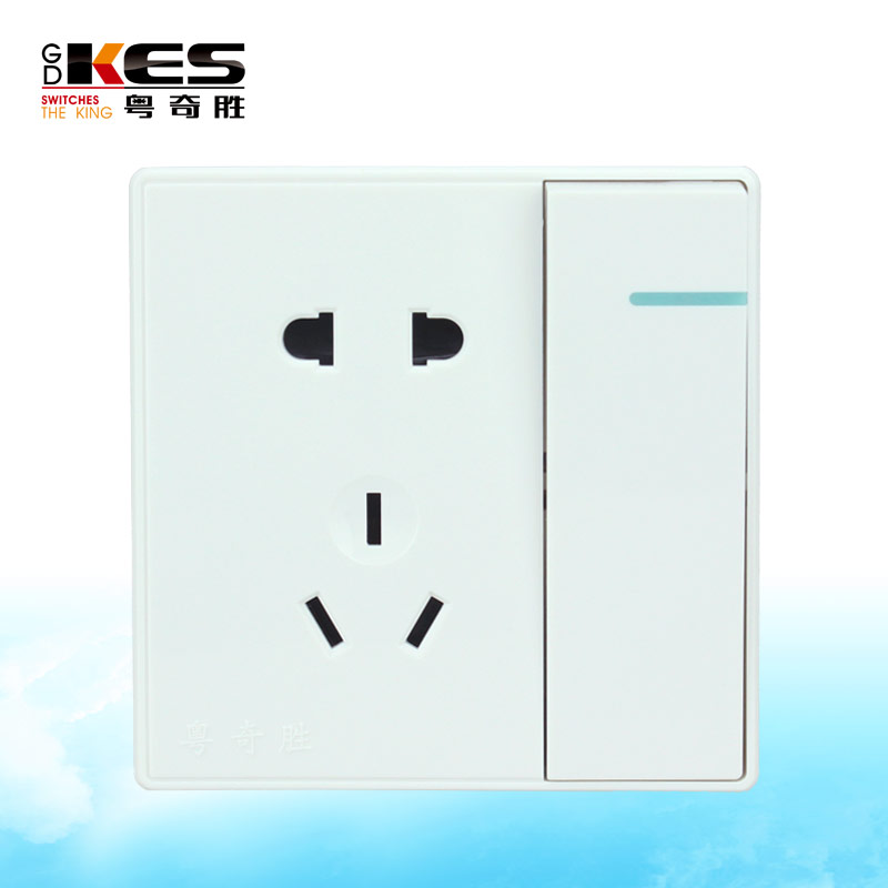 images 13:Guangdong Qisheng White 86-type five-hole socket panel with USB wall power supply home two or three plug-in without border-Taobao