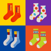 Childrens socks Spring and Autumn Winter cotton baby Korean street hip hop stockings boys and girls sports socks