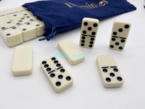 新款益智游戏数感5010双六象牙多米诺骨牌绒布袋装28张 Dominoes