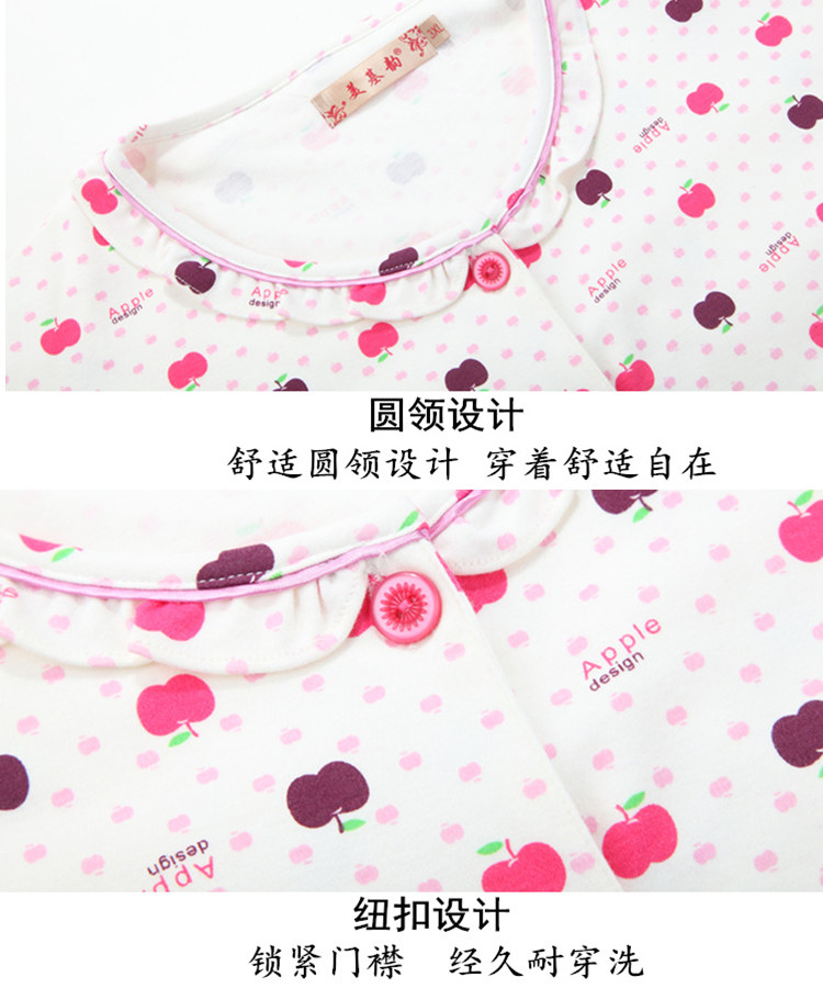 Bộ đồ ngủ nữ mùa xuân và mùa thu đơn mảnh áo sơ mi dài tay cotton cotton cộng với phân bón XL cho mẹ trung niên quần áo ngọn đồ bộ nữ