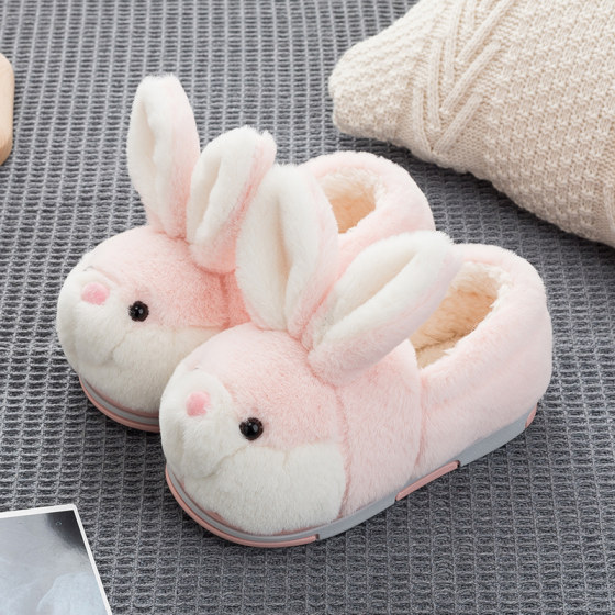 Children's Slippers Girls Autumn and Winter 2023 New Style Girls Boys Baby Bags and Children's Indoor Home Woolen Cotton Slippers