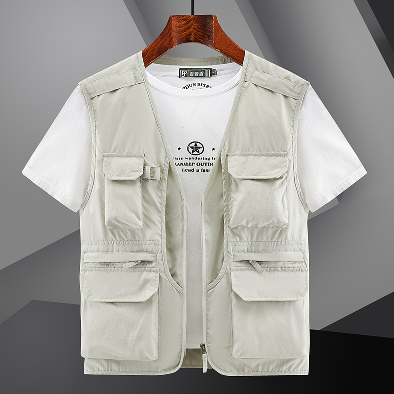 Jpdun/2026 New Summer Style Unisex Multi-Pocket Vest Workwear Vest Outdoor Lightweight Mesh Vest Jpdun/2026 New Summer Style Unisex Multi-Pocket Vest Workwear Vest Outdoor Lightweight Mesh Vest