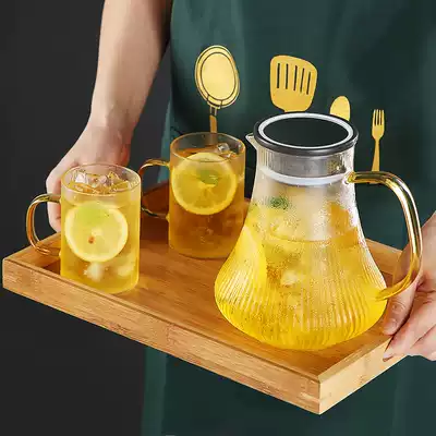 Light luxury water household cup set Household living room cup Tea set Nordic teacup Water cup with tray set