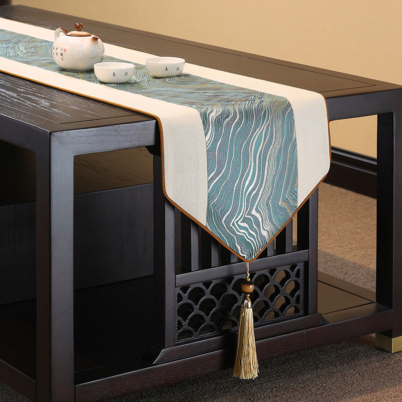 New Chinese-Style Zen Table Runner, Tablecloth, Dining Table, Tv Cabinet, Tea Table, Coffee Table, Tea Mat, Light Luxury Tea Runner, Tea Table High-End Mat