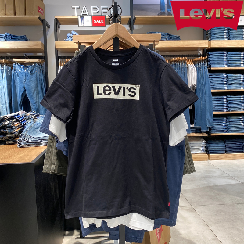 Levis Men's Classic Printed Cotton Round-Neck Short-Sleeved T-Shirt, Same Style for Men and Women 22491-0427