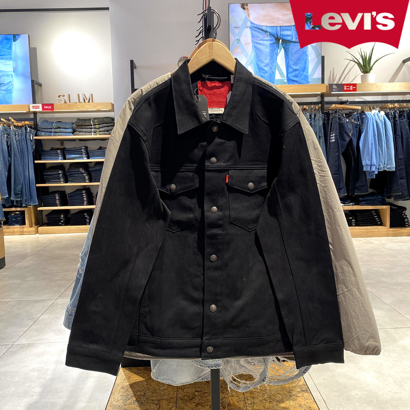 Levis Classic Type-3 Autumn and Winter Men's Three-Dimensional Cut Black Workwear Denim Jacket 67778
