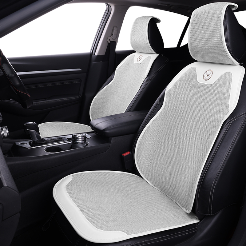 Car cushion summer linen air layer car cushion breathable ice silk cool cushion four seasons universal seat cushion half pack seat cushion