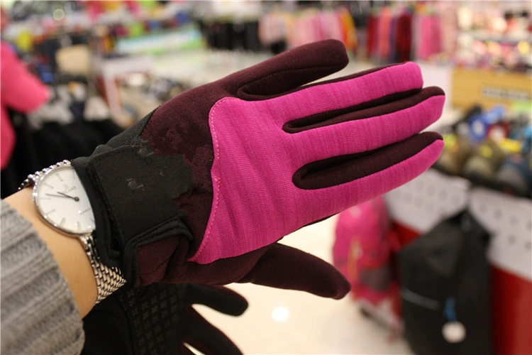 Găng tay trung tâm mua sắm Lao Gao găng tay nam và nữ mùa đông chạy thể thao cặp đôi ấm áp mô hình năm ngón tay đề cập đến tất cả đề cập đến găng tay ấm áp gang tay da