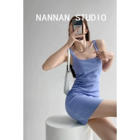 Синяя мини-юбка