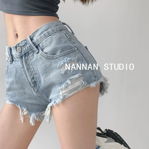 Джинсовая юбка, шорты, тонкие приталенные штаны, европейский стиль, оверсайз