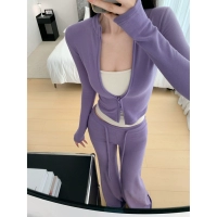 Сиреневый (топ с воротником-стойкой и капюшоном)