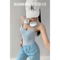 Синий топ с чашечками