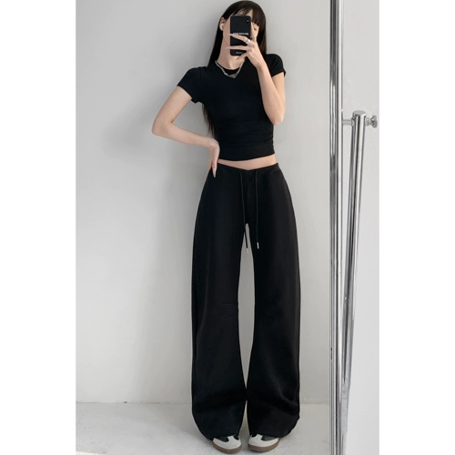 Летние штаны, на шнурках, по фигуре, свободный крой