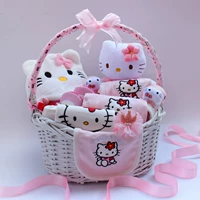 Hello kitty sơ sinh quần áo trẻ em cotton hộp quà tặng trăng tròn trăm ngày tuổi cô gái quà tặng hộp quà công chúa cho bé gái