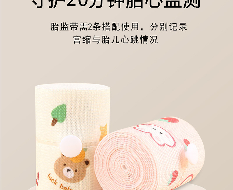 胎心监护带孕妇专用胎监带2条监测带孕期晚期产检绑带加长托腹带1 — 14