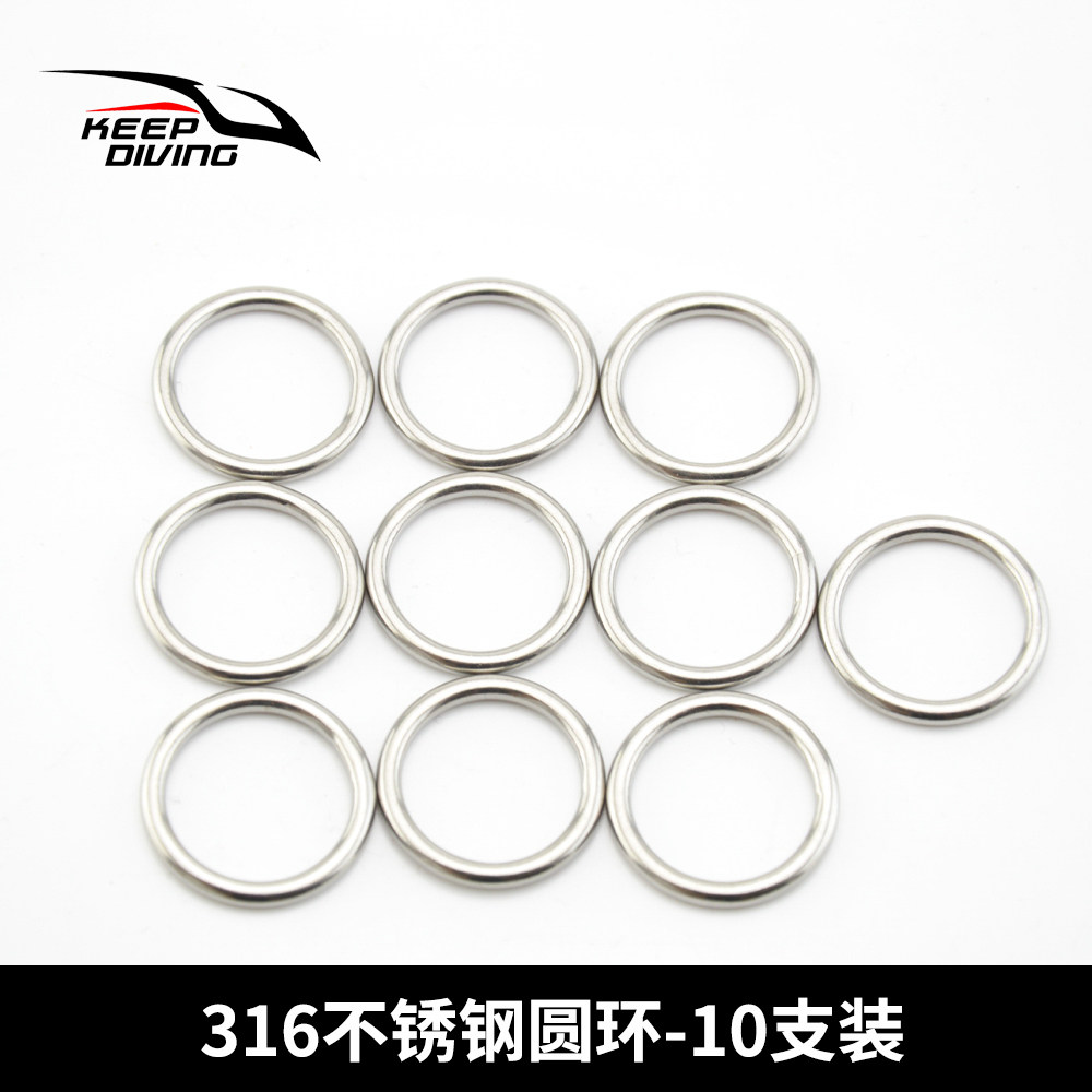 Keep Diving 316 Stainless Steel Welding Ring Hanging Ring Diving Supplies Diving Equipment Accessories Steel Ring