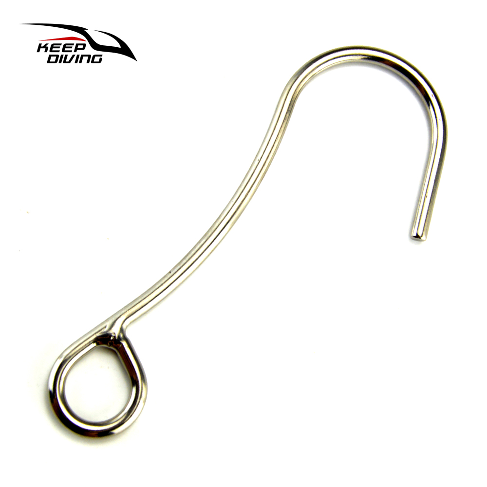 KEEP DIVING single flow hook 316 Marine grade stainless steel diving flow hook corrosion resistant technology diving single claw hook