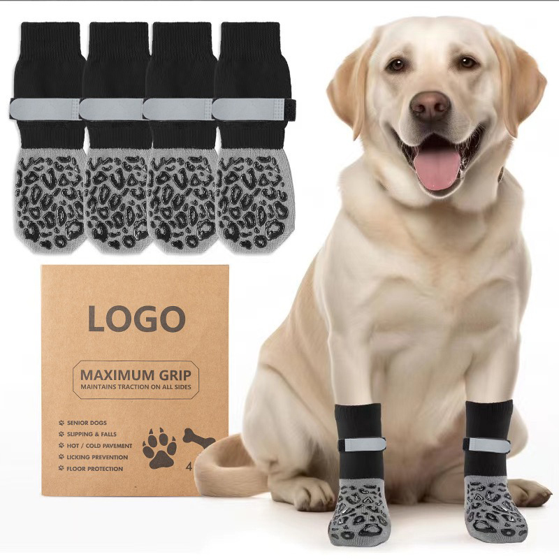 Pet Dog Socks, Cat Paw Covers, Shoe Covers, Non-Slip Socks, Silent Anti-Scratch Floor Socks, Indoor Claw Covers, Anti-Scratch and Anti-Lick Socks