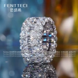 Брендовое обручальное кольцо для принцессы, серебро 925 пробы, инкрустировано бриллиантами, золото 18 карат, европейский стиль, популярно в интернете, на указательный палец