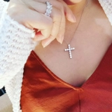 Бриллиантовая инкрустация камня, ожерелье, модная подвеска, цепочка до ключиц, серебро 925 пробы, золото 750 пробы, простой и элегантный дизайн