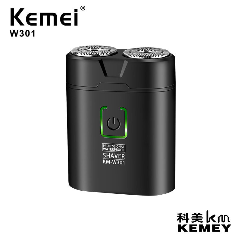 KEMEI KEMEI KM-W301 wash Shaver Rotary two head shaver mini pocket Shaver