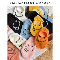 (More than five pairs) Korean imported summer womens boat socks cute tongue sticking out shallow socks invisible socks sets