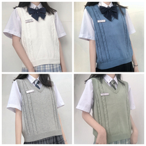 (Thorn article original)Sakura Pool college Japanese jk uniform genuine sweater knitted basic twist vest