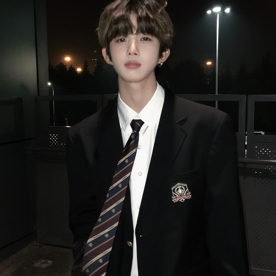 【刺篇】原创正版dk制服西装徽章外套日系学生两粒扣西服套装男