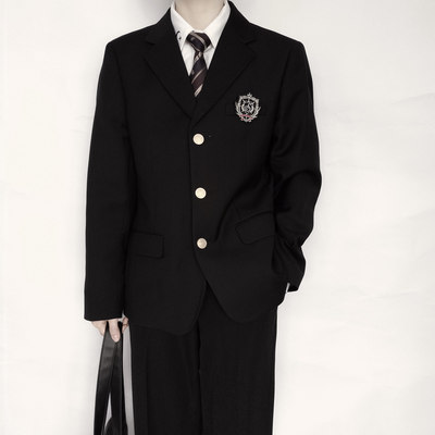 dk uniform orthodox college style full set of autumn and winter men's suit jacket shirt pants tie suit casual