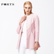  PORTS Baozi outlets womens spring water drop pattern texture texture coat SW9C010ZFQ081