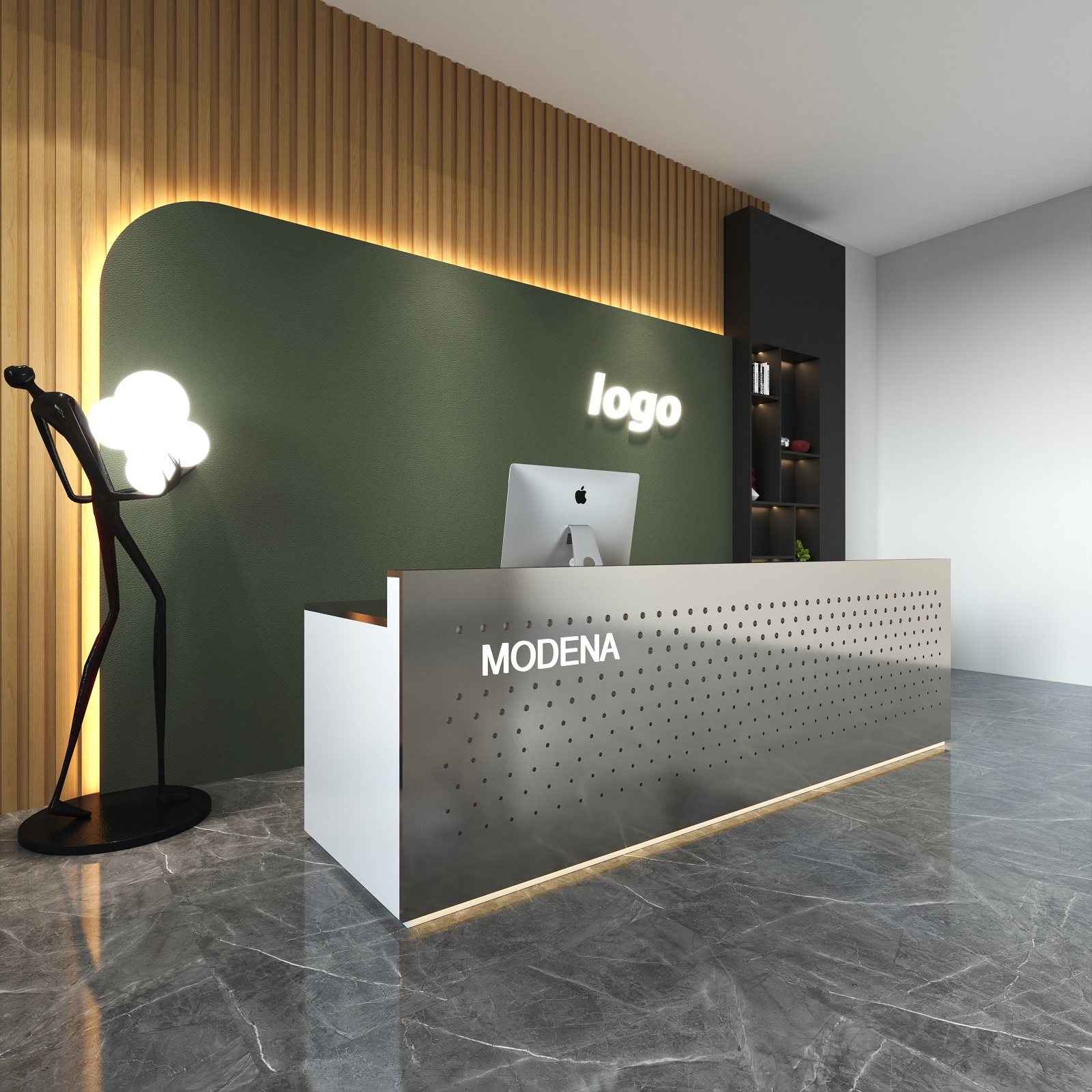 Stainless steel cashier counter counter simple modern light luxury bar table dining room bar milk tea shop bar corner customization