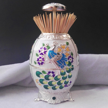 European toothpick cylinder hand pressure automatic toothpick box fashion creative toothpick holder KTV toothpick box press type