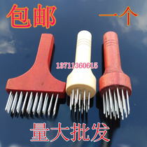 Stainless steel nail pig skin insert pork hammer buckle meat needle meat insert loose meat device Roast meat insert beef tendon fork Steel nail insert meat fork