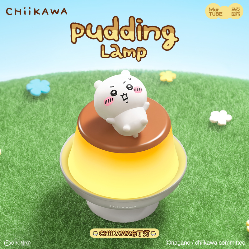Marktub Chiikawa Chiikawa Pudding Night Light Bedroom Bedside Atmosphere Table Lamp Birthday Gift for Women Marktub Chiikawa Chiikawa Pudding Night Light Bedroom Bedside Atmosphere Table Lamp Birthday Gift for Women