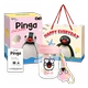 [Стиль ракушки] Летняя соломенная чашка Pingu + подарочный пакет
