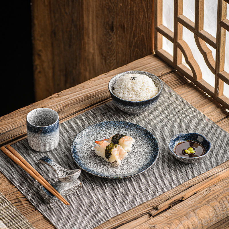 Japanese-style retro ceramic hotels Restaurant Restaurant household Internet red hotel singlepon edible commercial setting