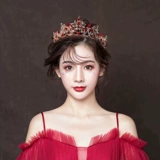 Аксессуар для волос для невесты, красное свадебное платье, вечернее платье, корона для взрослых, китайский стиль
