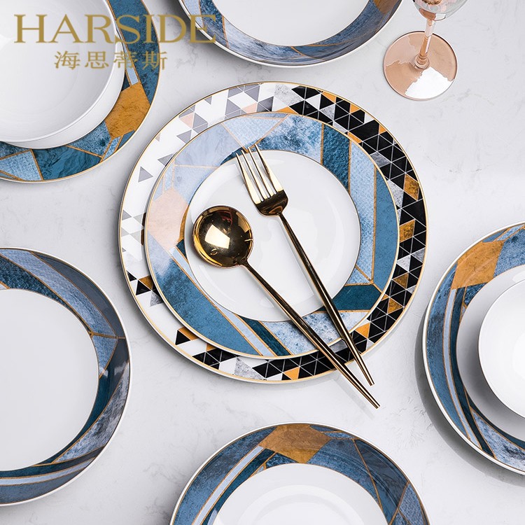 HARSIDE Dishes Cutlery Cutlery Sets Home Ceramic Bowls Tray Composition Nets Red Bone Porcelain Nordic Bowls chopsticks Joe relocating gifts
