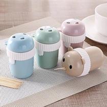 Toothpick box hand pressure simple automatic elastic cute toothpick cans anti-drop box flip cover homestay hand pressure toothpick bucket