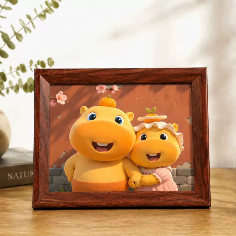 Capybara Cartoon Figurine Photo Frame Wall Decoration High-Value Desktop Gift for Children Wooden Display Stand Picture Capybara Cartoon Figurine Photo Frame Wall Decoration High-Value Desktop Gift for Children Wooden Display Stand Picture