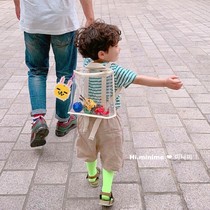 South Korea same children Street shooting outdoor snacks toys transparent bag backpack backpack beach bag out kindergarten