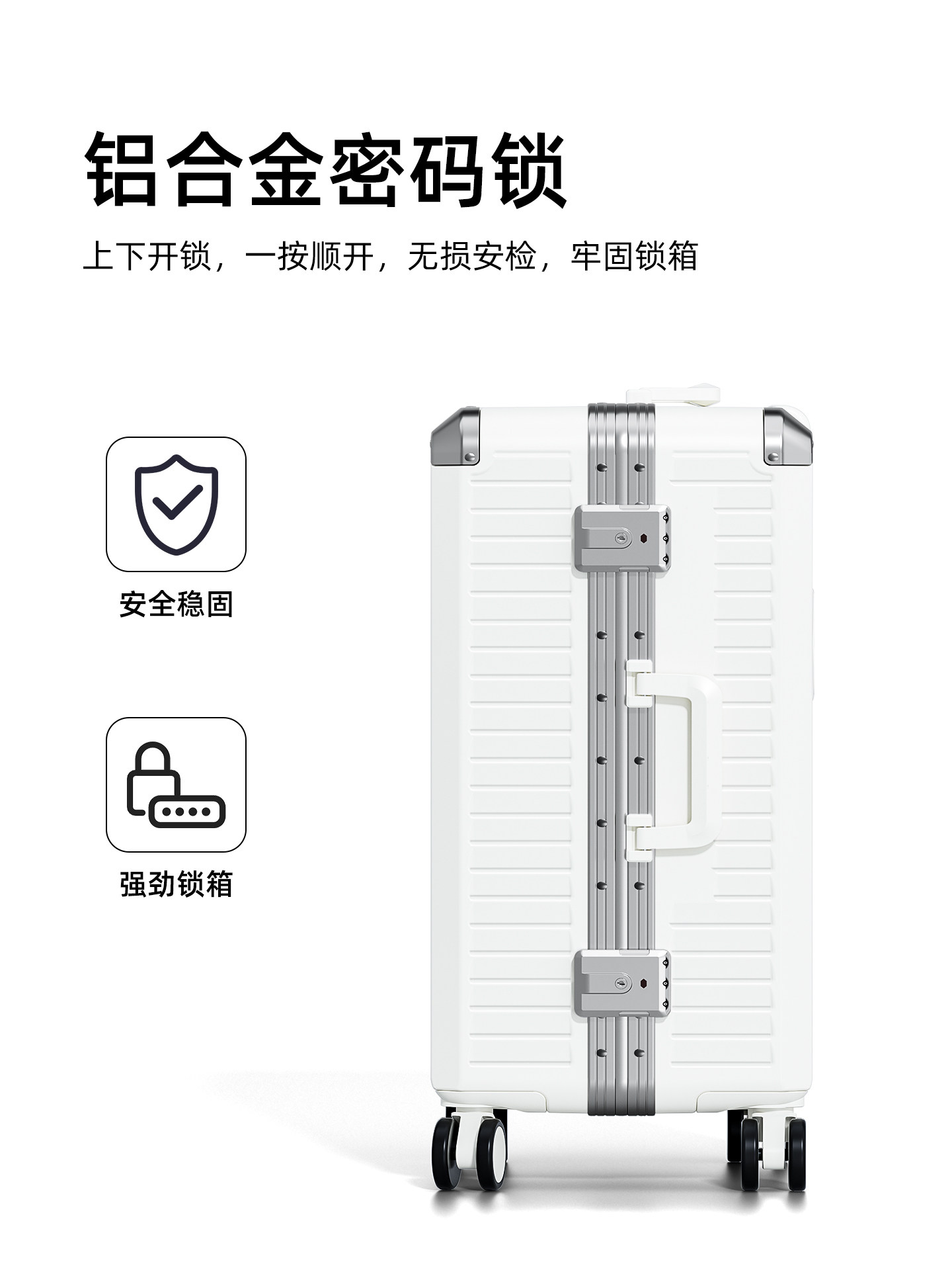2025 New Luggage Suitcase 20inch Travel Trolley Case for Women with Password Lock, Leather Suitcase, Carry-On 24-Inch 28-Inch Large Capacity for Men