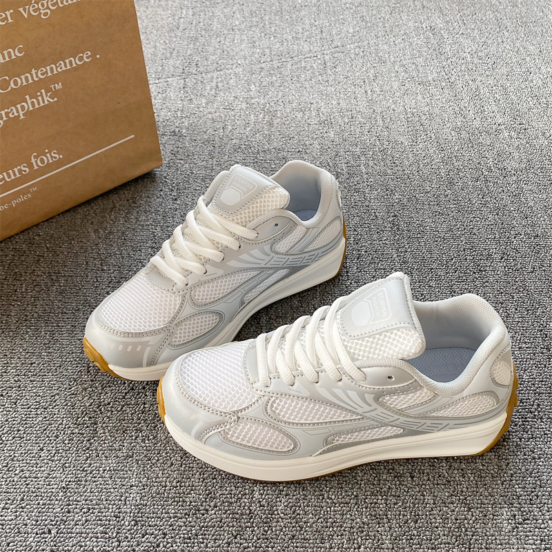 Hong Kong Style Niche Couple's Dad Shoes, Unisex, 2026 Spring New Model, Versatile Casual Sports White Shoes for Students