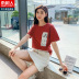 Nam Cực đen T-shirt womens ngắn tay dài loose-fitting lớn mã womens mùa hè 2020 mùa hè mới váy nửa tay áo 