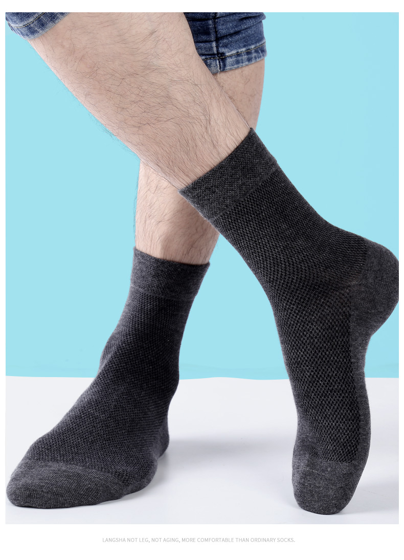 Vớ nam cực vớ cotton cotton vớ cotton thấm mồ hôi thấm hút tất cotton thể thao mùa xuân và mùa hè mỏng nam vớ thủy triều - Vớ bông tất chân