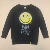 Сломанный код Smiley Smiley Smile Boys Boys and Girl Big Children's Korean Edition с длинным рукавом T -Fork 40083